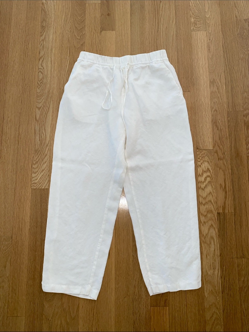H&M White Linen Pants
